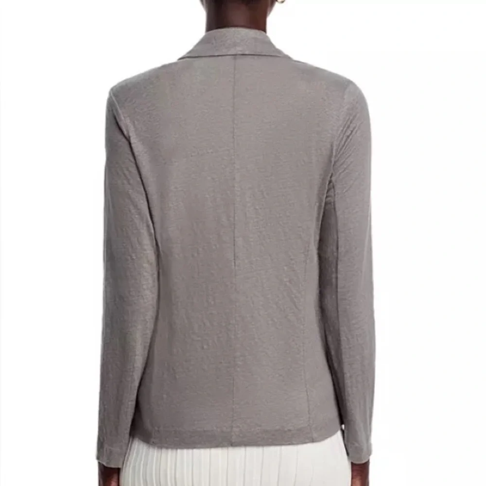 Majestic Filatures Women's Fitted Linen Blazer in Orage Size 2 - Picture 2 of 8